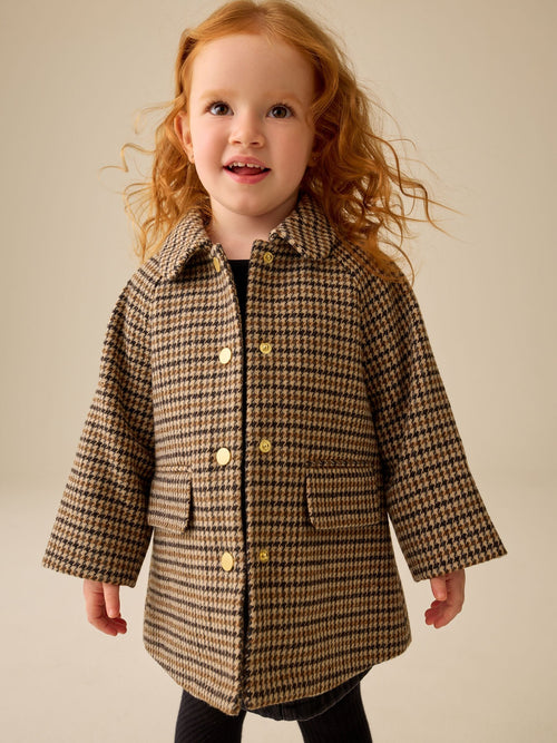 Brown Heritage Check Coat (3mths-7yrs)