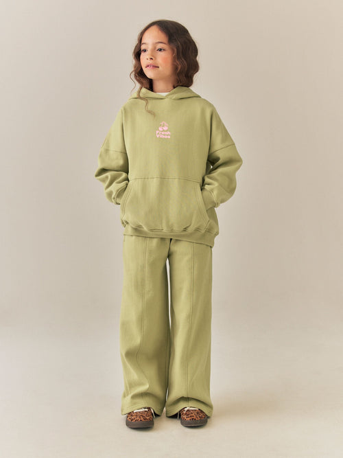 Green/Pink Graphic Hoodie (3-16yrs)