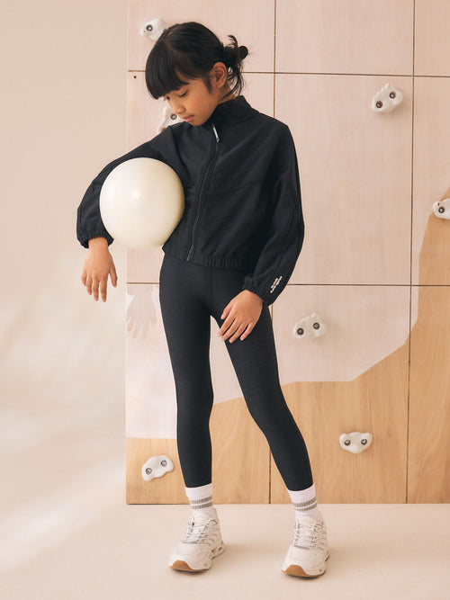 Black Sports Zip Up Jacket (3-16yrs)