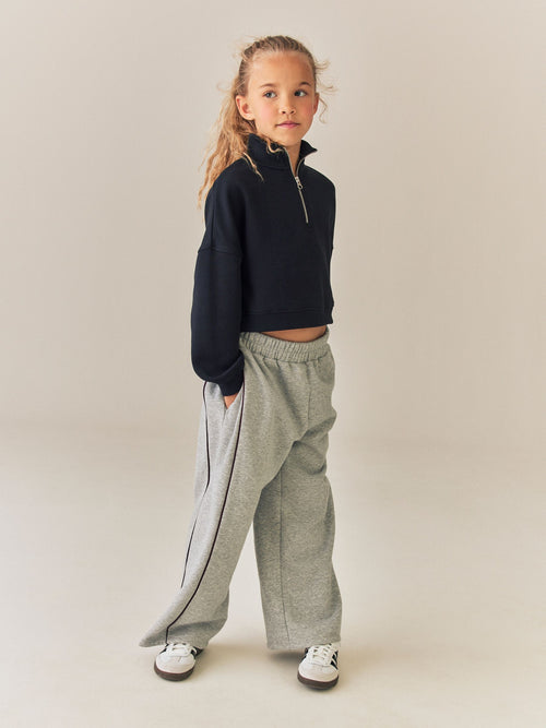 Black Quarter Zip Sweatshirt (3-16yrs)