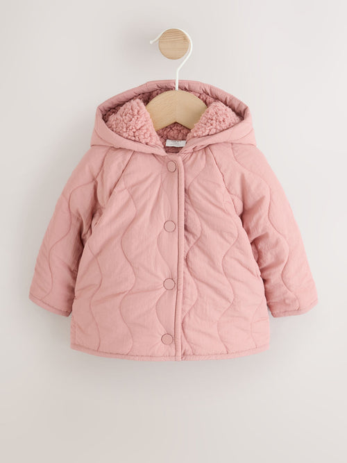 Pink Quilted Puffer Baby Jacket (0mths-2yrs)