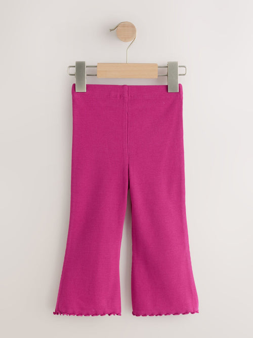 Berry Pink Rib Flare Leggings (3mths-7yrs)