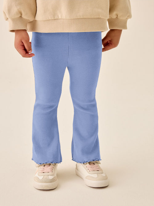 Light Blue Rib Flare Leggings (3mths-7yrs)