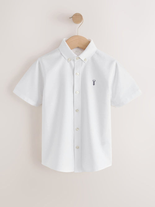 White Short Sleeve Premium Oxford Shirt (3-17yrs)