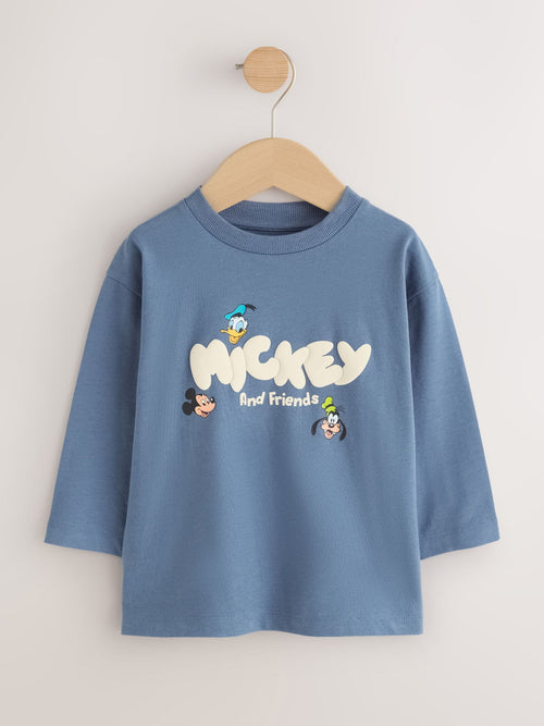 Blue Mickey Mouse Long Sleeve T-Shirt (3mths-8yrs)