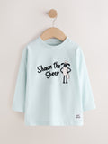 Pale Blue Shaun The Sheep Long Sleeve T-Shirt (3mths-7yrs)