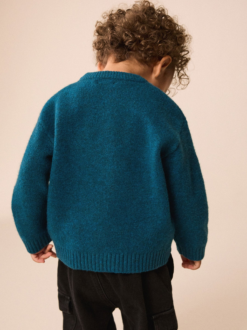 Teal Blue Tokyo Knitted Crew Neck Jumper (3mths-7yrs)