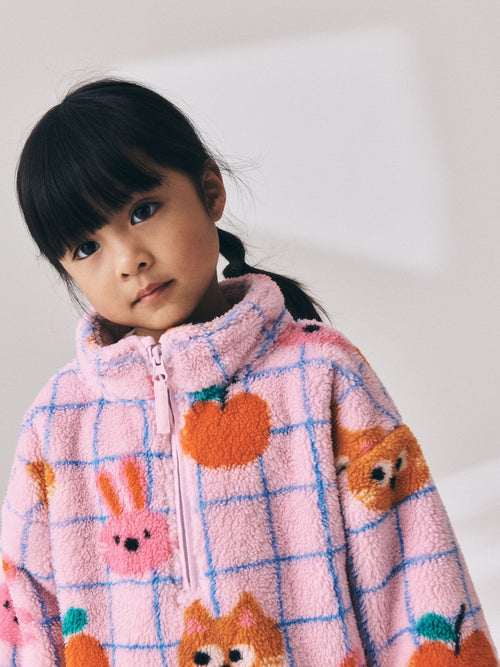 Lilac Purple Pets Half Zip Fleece (3mths-7yrs)