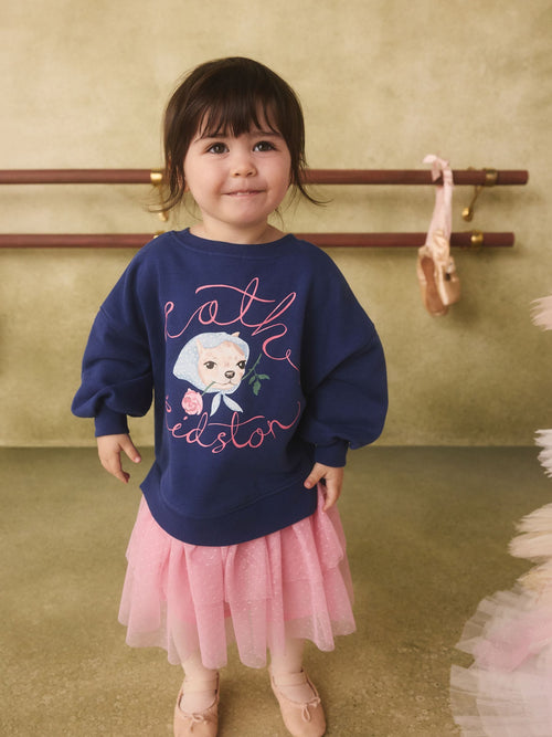 Navy Cath Kidston Sweat Mesh Dress (3mths-7yrs)