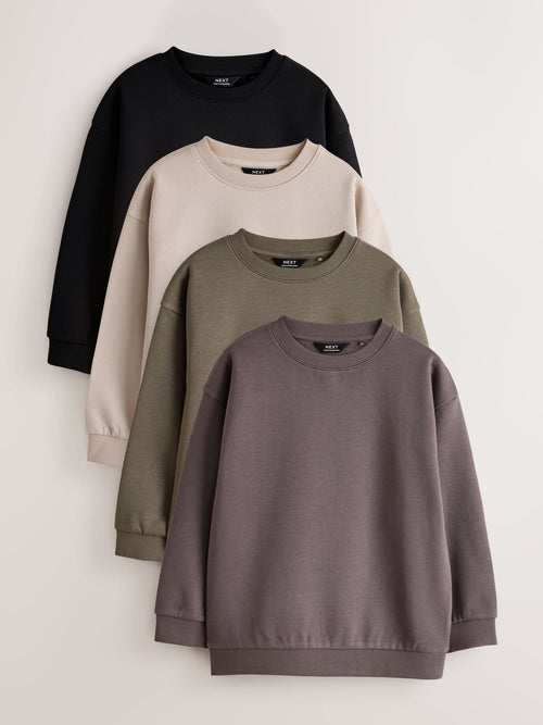 Multi 4 Pack Crew Neck (3-16yrs)