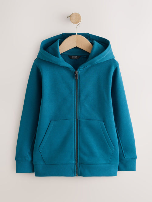 Teal Regular Fit Zip Through Hoodie (3-16yrs)