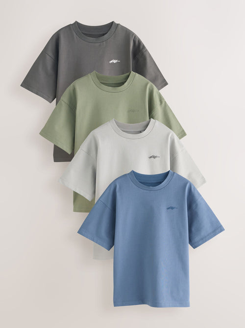 Minerals Short Sleeve Logo Chest Graphic T-Shirts 4 Pack (3-16yrs)