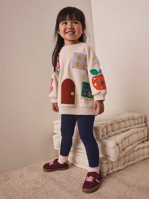Cream House Sweatshirt and Leggings Set (3mths-7yrs)