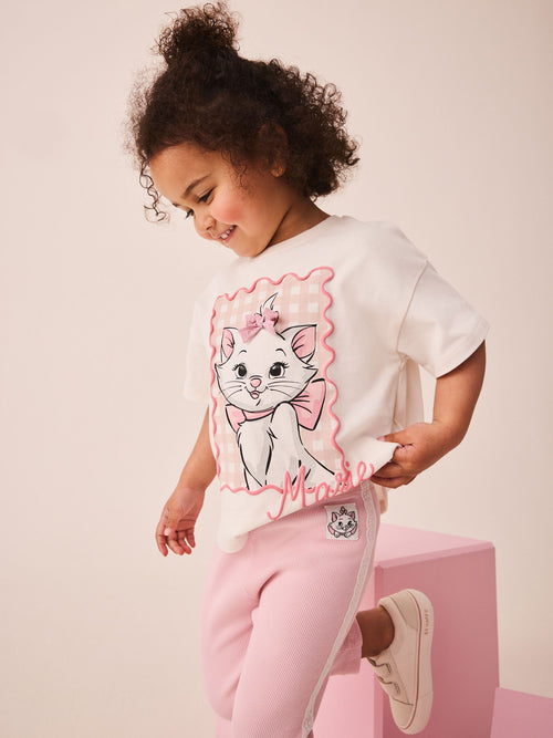 Pink Disney Artistocats Marie Short Sleeve T Shirt and Leggings Set (3mths-7yrs)