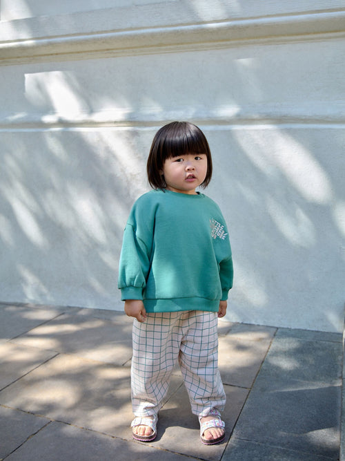 Green Little Wanderers Club Crew Neck Sweatshirt and Barrel Trousers Set (3mths-7yrs)