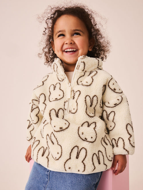 Miffy Cream Half Zip Fleece (3mths-7yrs)