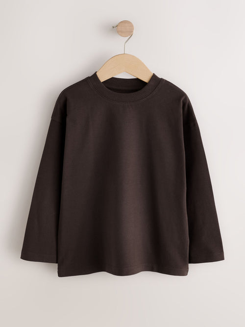Chocolate Brown Cosy Long Sleeve T-Shirt (3-16yrs)