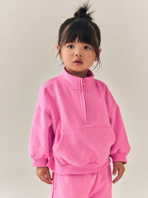 Pink Quarter Zip Sweatshirt (3mths-7yrs)