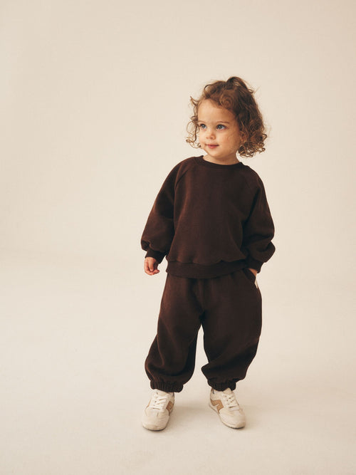 Chocolate Brown Crew Neck Sweatshirt (3mths-7yrs)