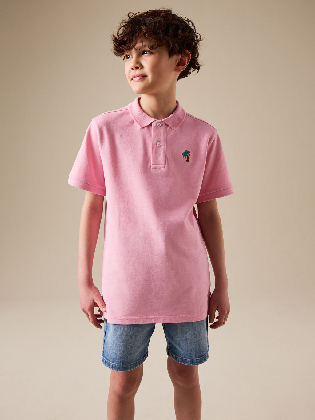 Pink Sign Off Short Sleeve Polo Shirt (3-16yrs)