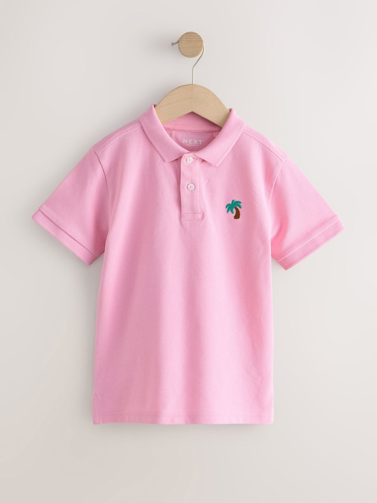 Pink Sign Off Short Sleeve Polo Shirt (3-16yrs)