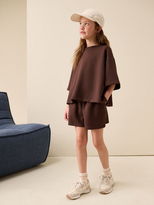 Chocolate Brown Supersoft T-Shirt and Shorts Set (3-16yrs)