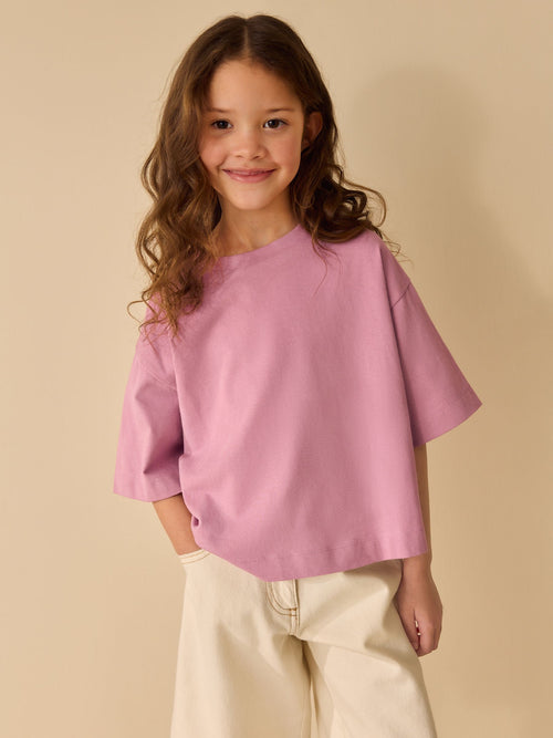 Pink Oversized Boxy T-Shirt (3-16yrs)