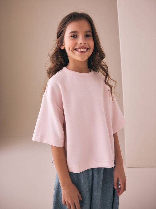 Pink Supersoft Oversized Boxy T-Shirt (3-16yrs)