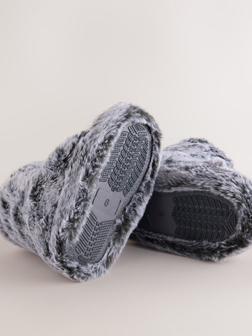 Grey Penguin Pull On Novelty Slipper Boots