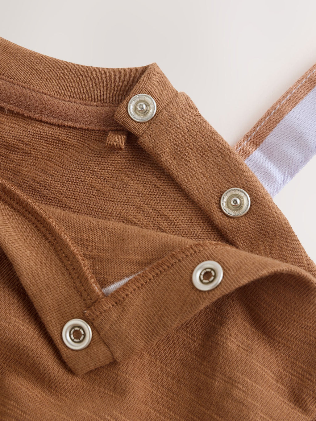 Rust Brown Stripe Twill Dungaree and Bodysuit Baby Set (0mths-2yrs)