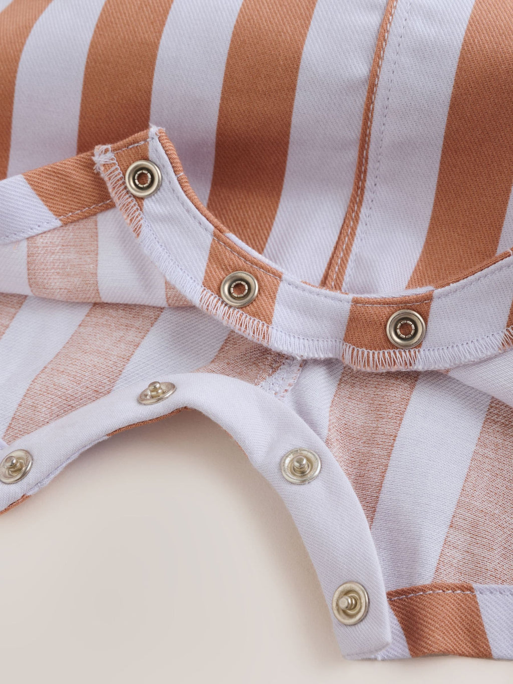 Rust Brown Stripe Twill Dungaree and Bodysuit Baby Set (0mths-2yrs)