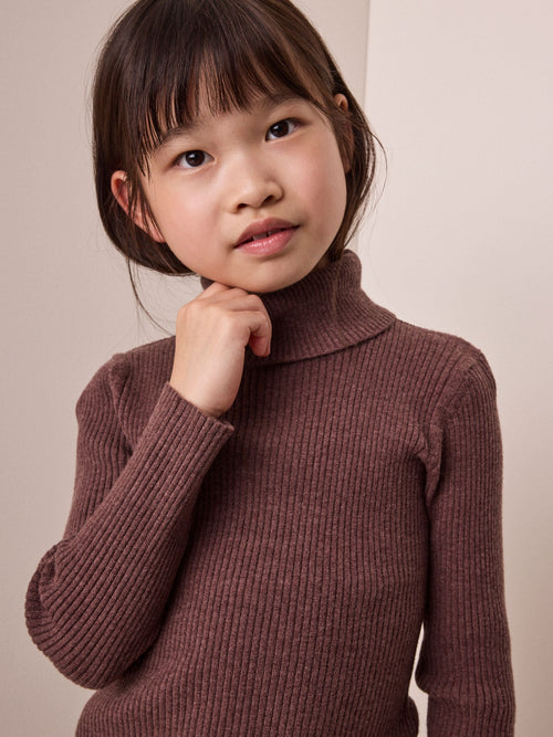Brown Roll Neck Jumper (3-16yrs)