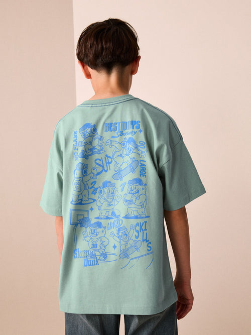 Mineral Skate Back Print Relaxed Fit Short Sleeve Graphic T-Shirt (3-16yrs)
