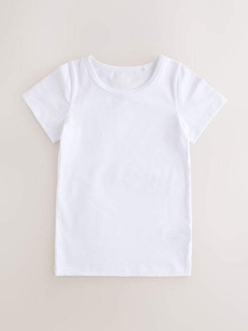 White Short Sleeve Vests 2 Pack (1.5-12yrs)