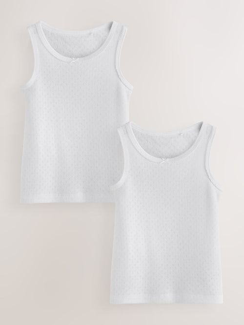 White Thermal Vests 2 Pack (2-16yrs)