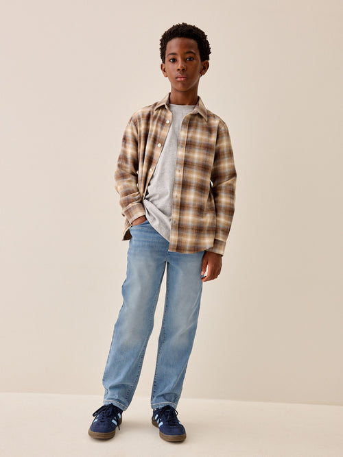 Light Blue Loose Fit Stretch Elasticated Waist Jeans (3-16yrs)