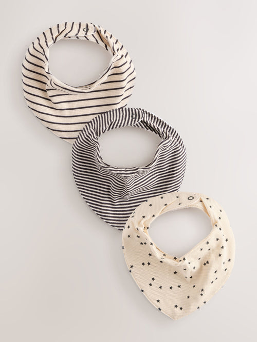 Monochrome Baby Dribble Bibs 3 Pack
