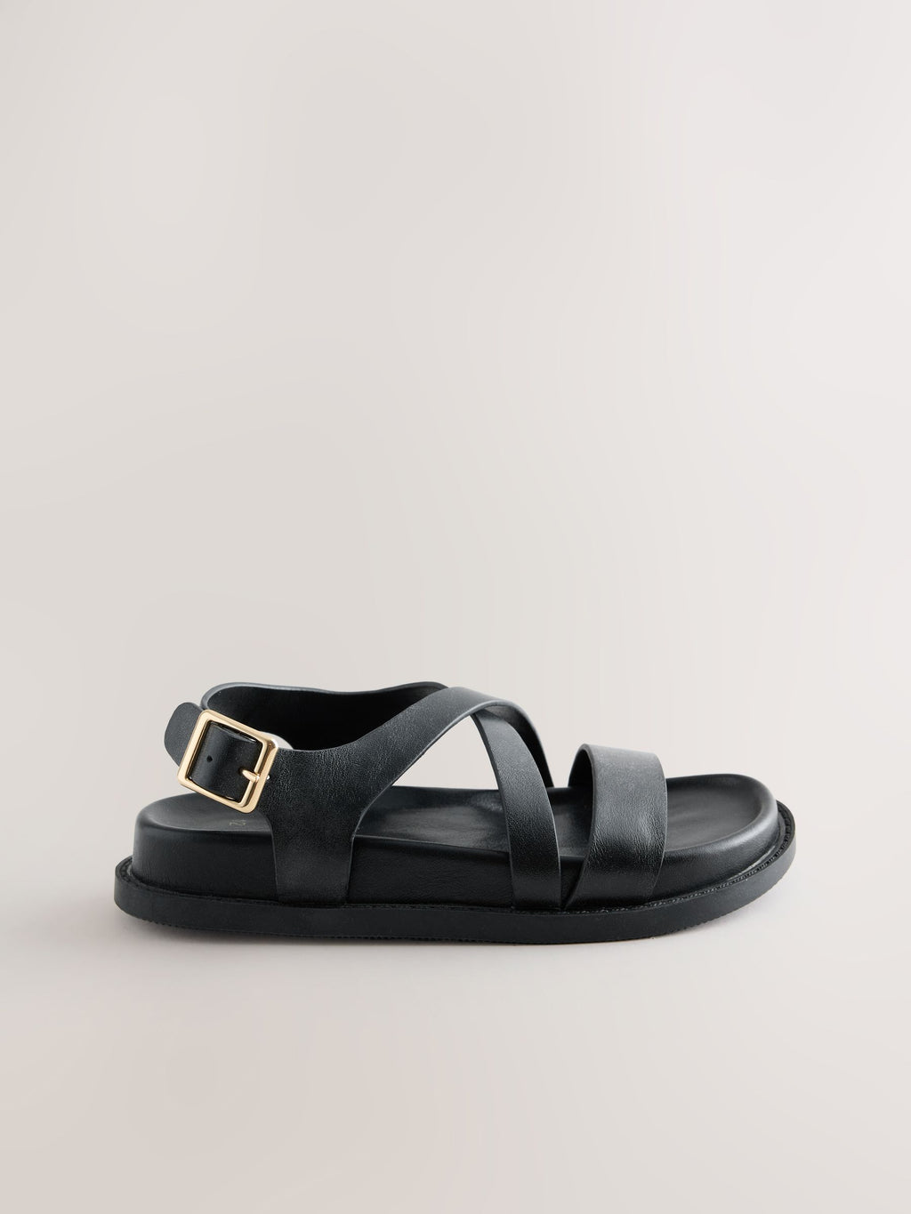 Black Footbed Sandals