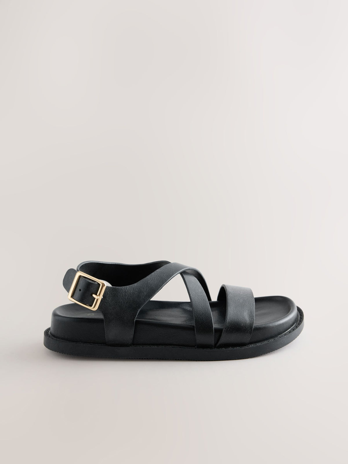 Black Footbed Sandals