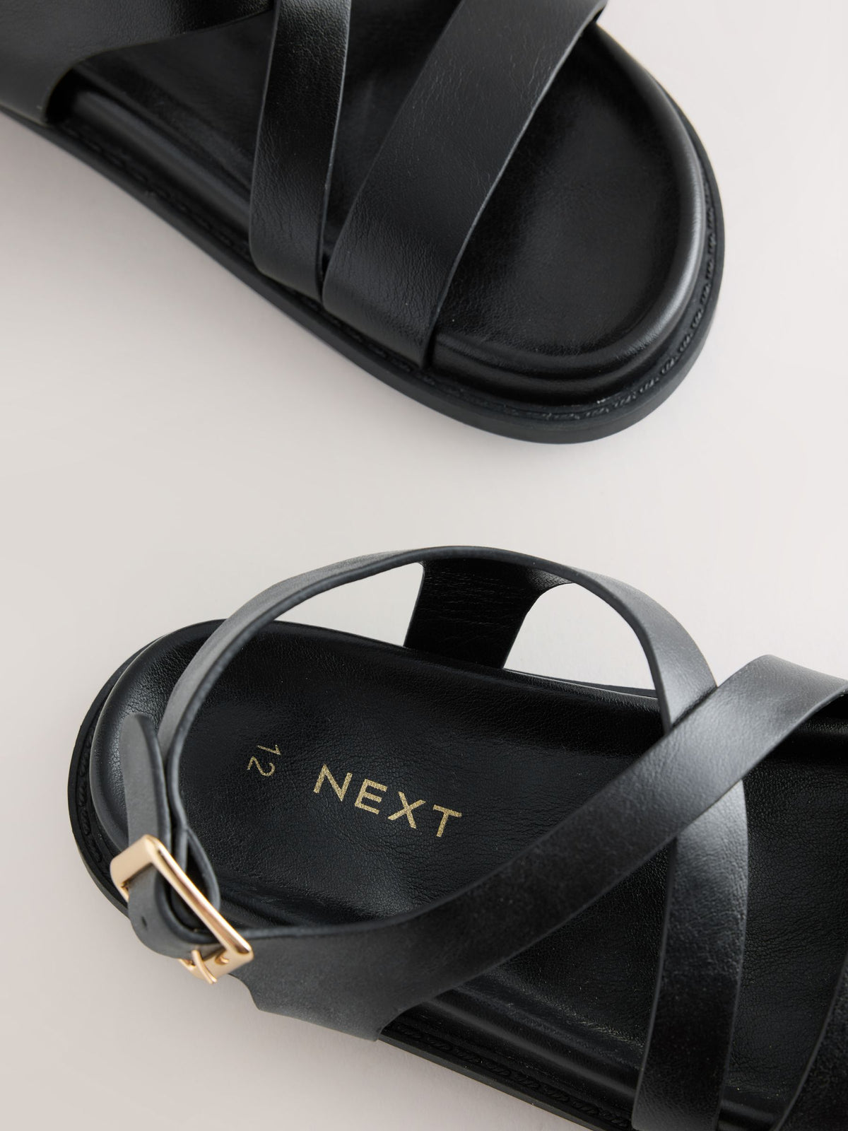 Black Footbed Sandals