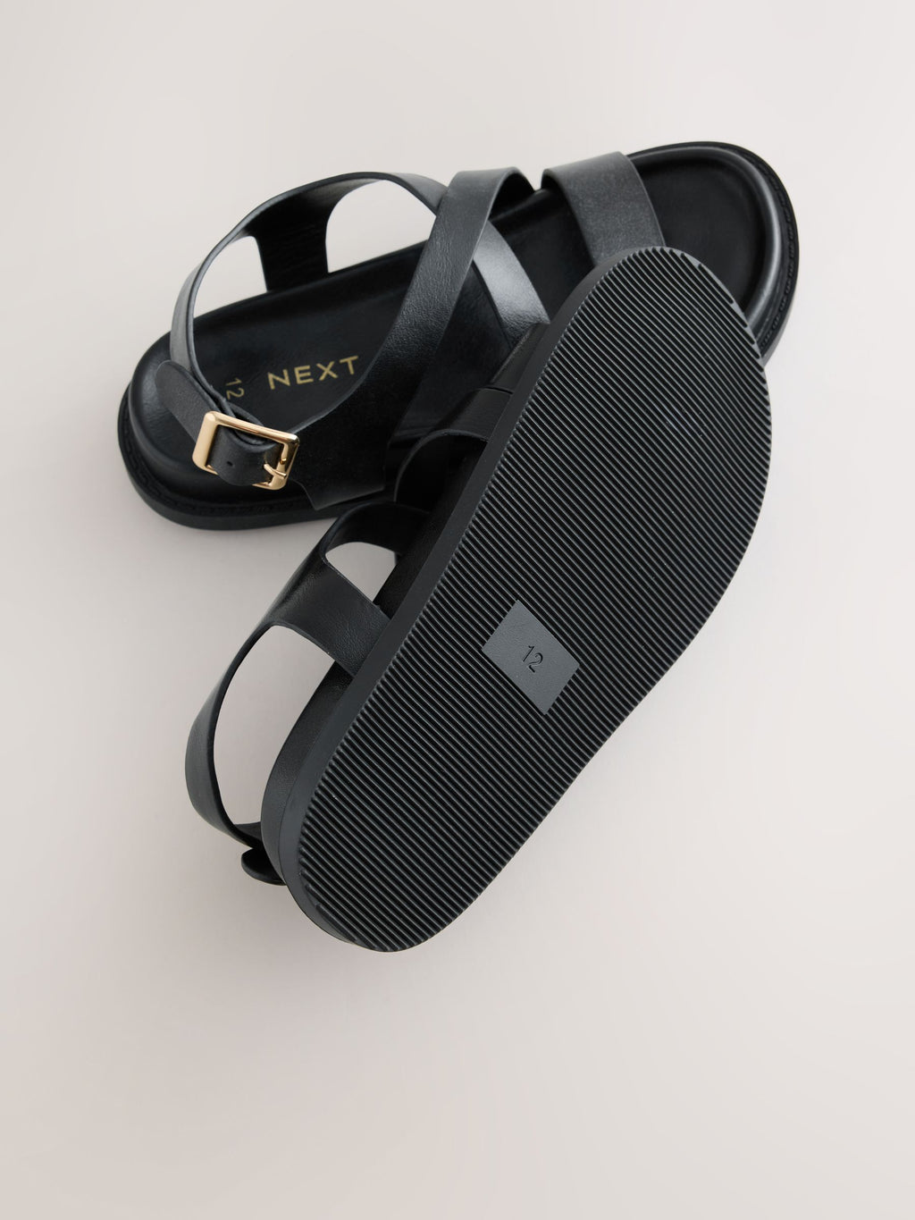 Black Footbed Sandals