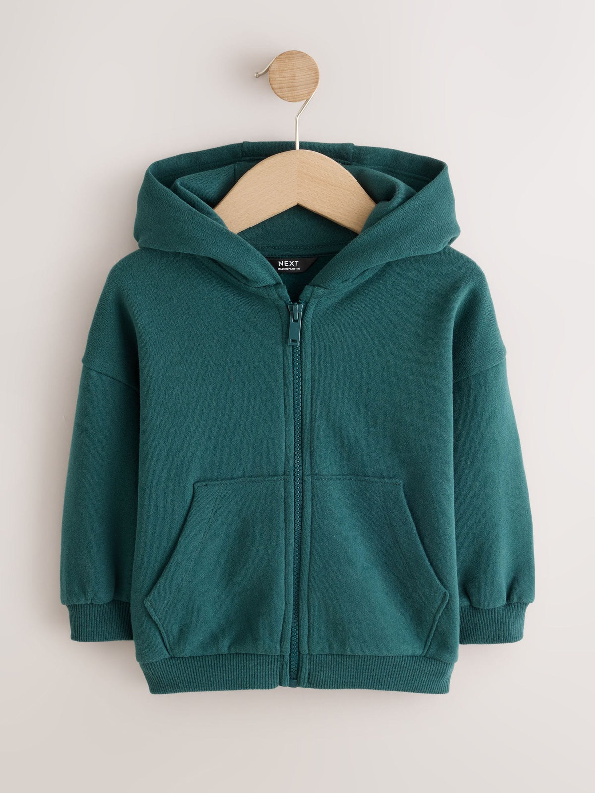 Dark Green Soft Touch Zip Up Hoodie (3mths-7yrs)