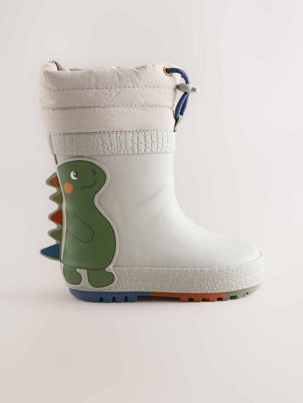 Grey Dinosuar Cuff Wellies