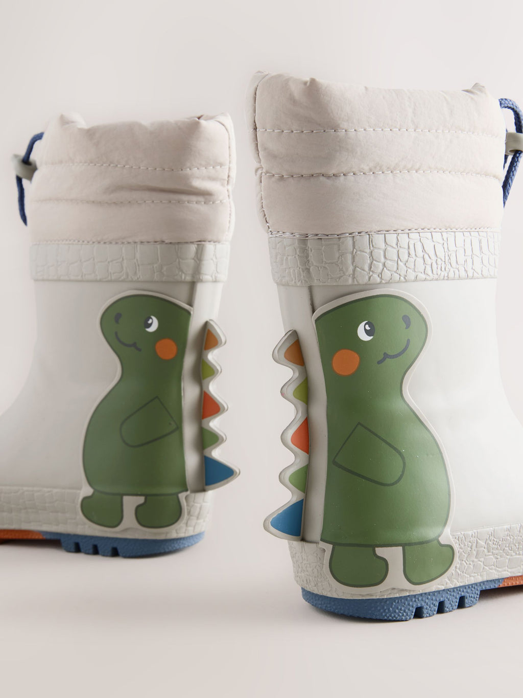 Grey Dinosuar Cuff Wellies