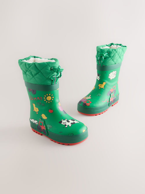 Green Farm Cuff Wellies