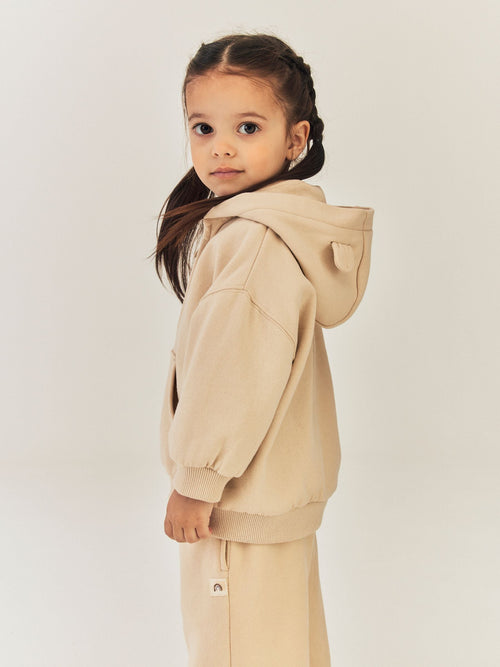 Cream Zip Up Hoodie (3mths-7yrs)