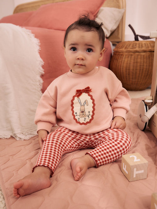 Pink Bunny Sweat Top and Leggings Set (0mths-2yrs)