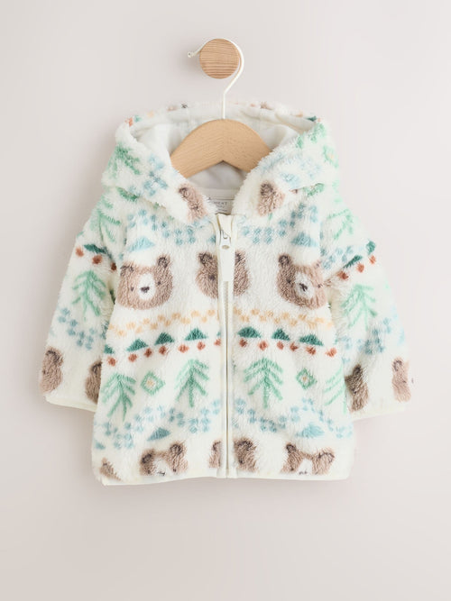 Green Fairisle Fleece Baby Zip Jacket (0mths-2yrs)