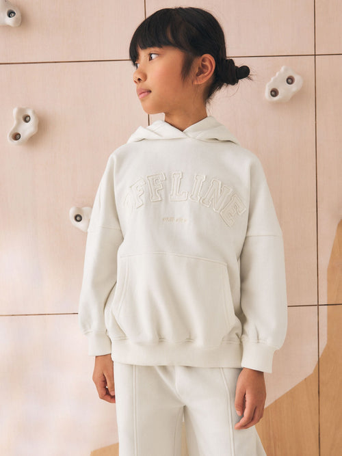 Ecru White Offline Hoodie (3-16yrs)