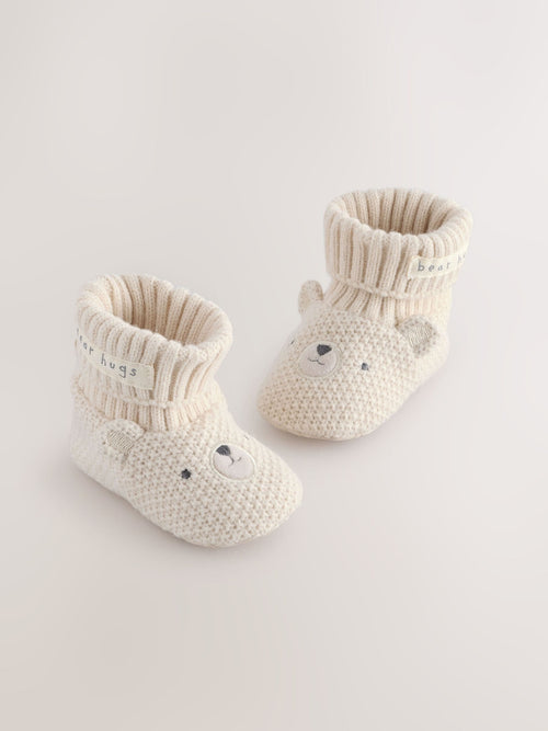 Neutral Bear Baby Sock Top Boot Shoes (0-18mths)